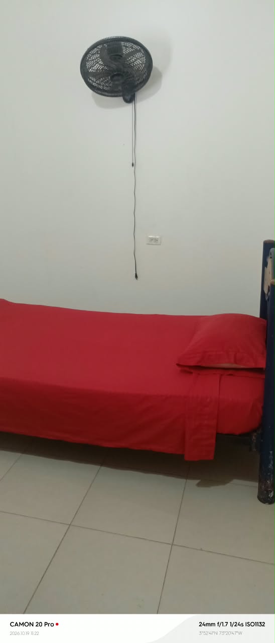 Habitación con ventilador