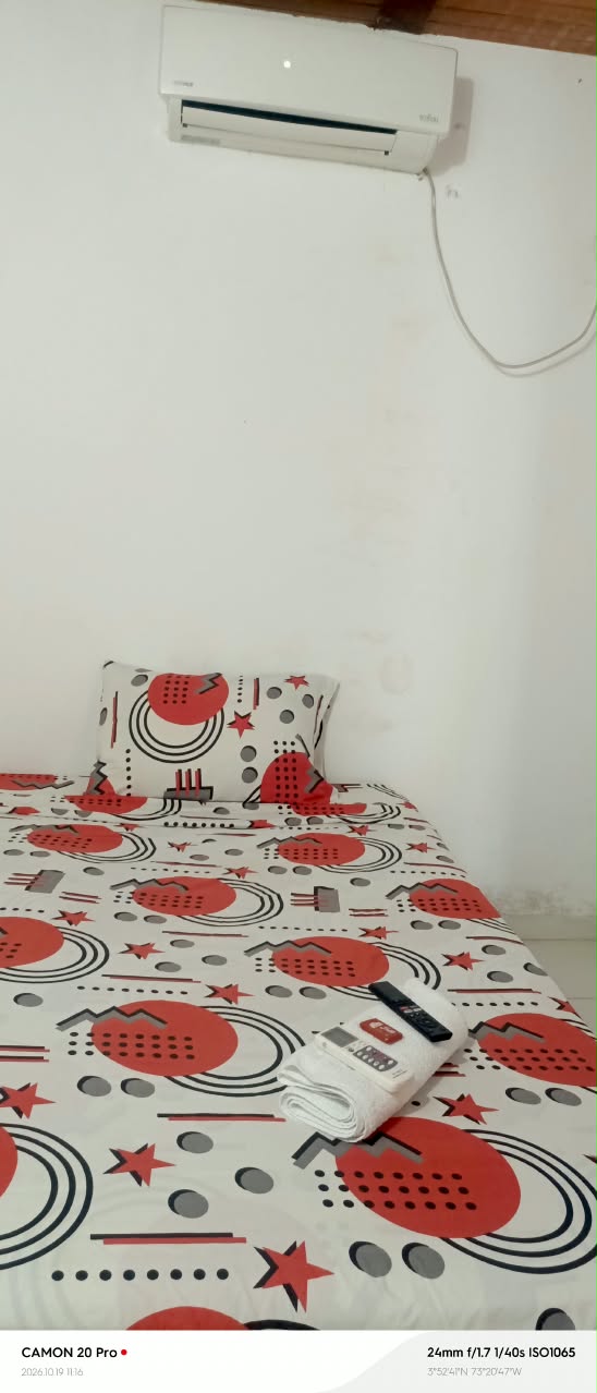 Habitación con aire acondicionado